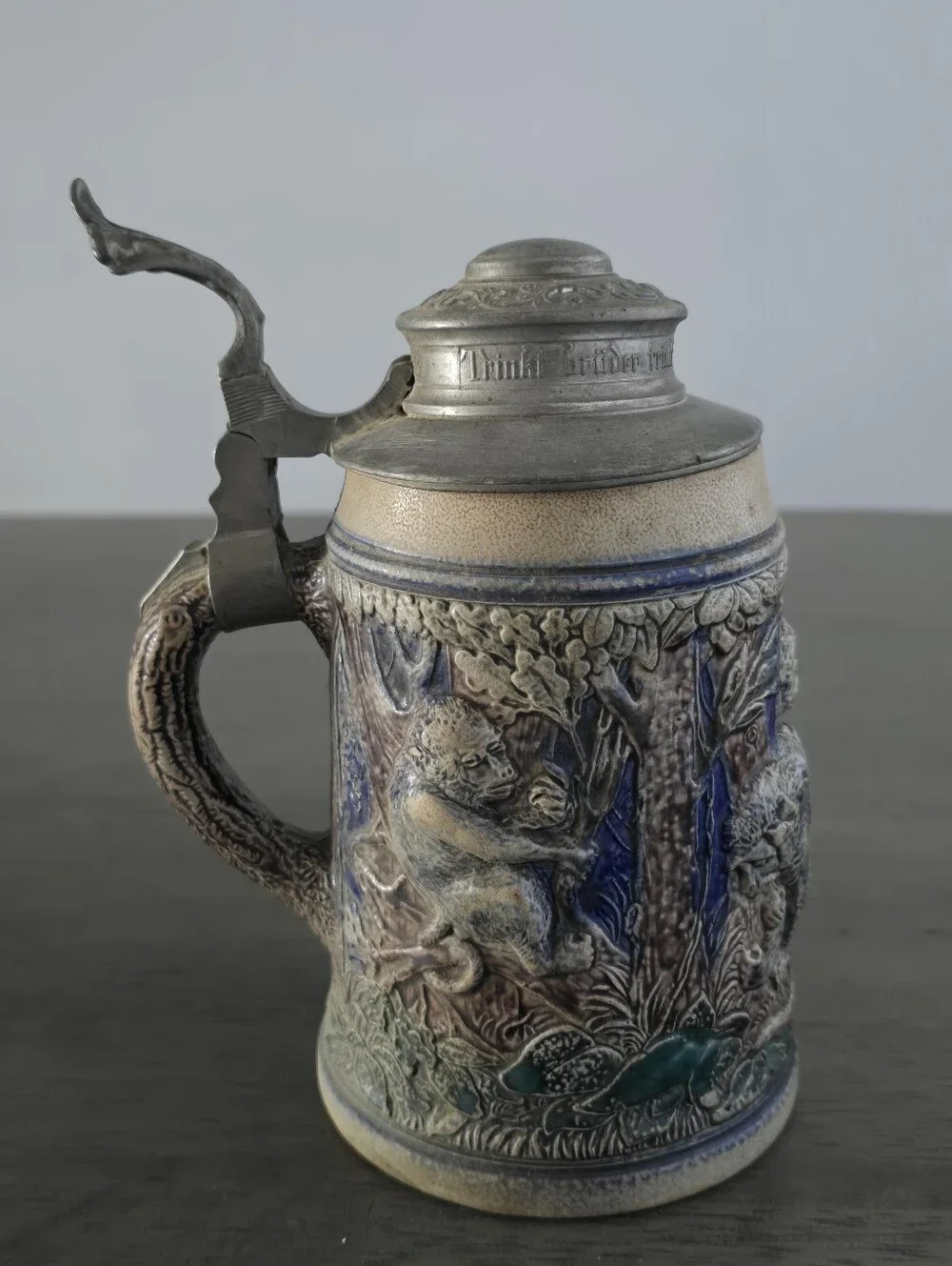Vintage Dümler & Breiden Beer Stein Number 127 Monkeys in the Virgin Forest